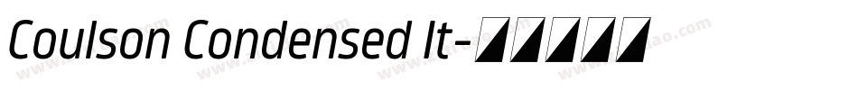 Coulson Condensed It字体转换